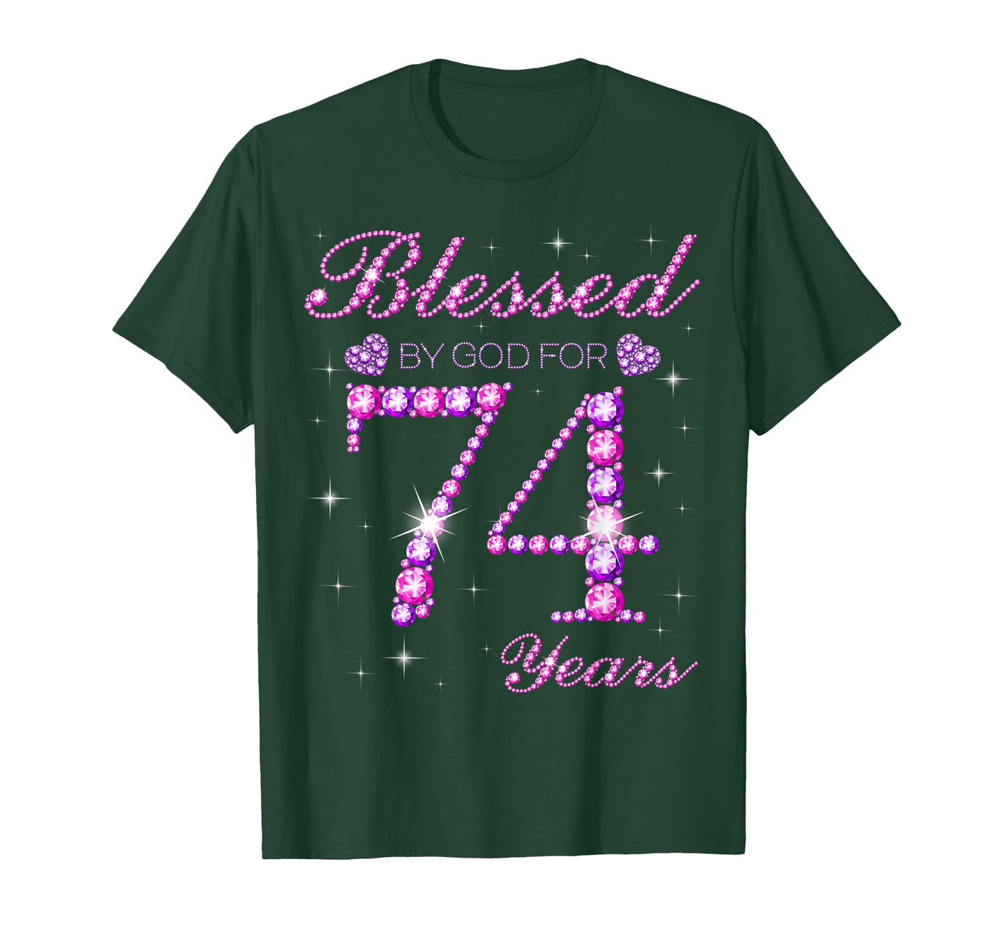 Blessed by God for 74 Years Old 74th Birthday Party T-Shirt