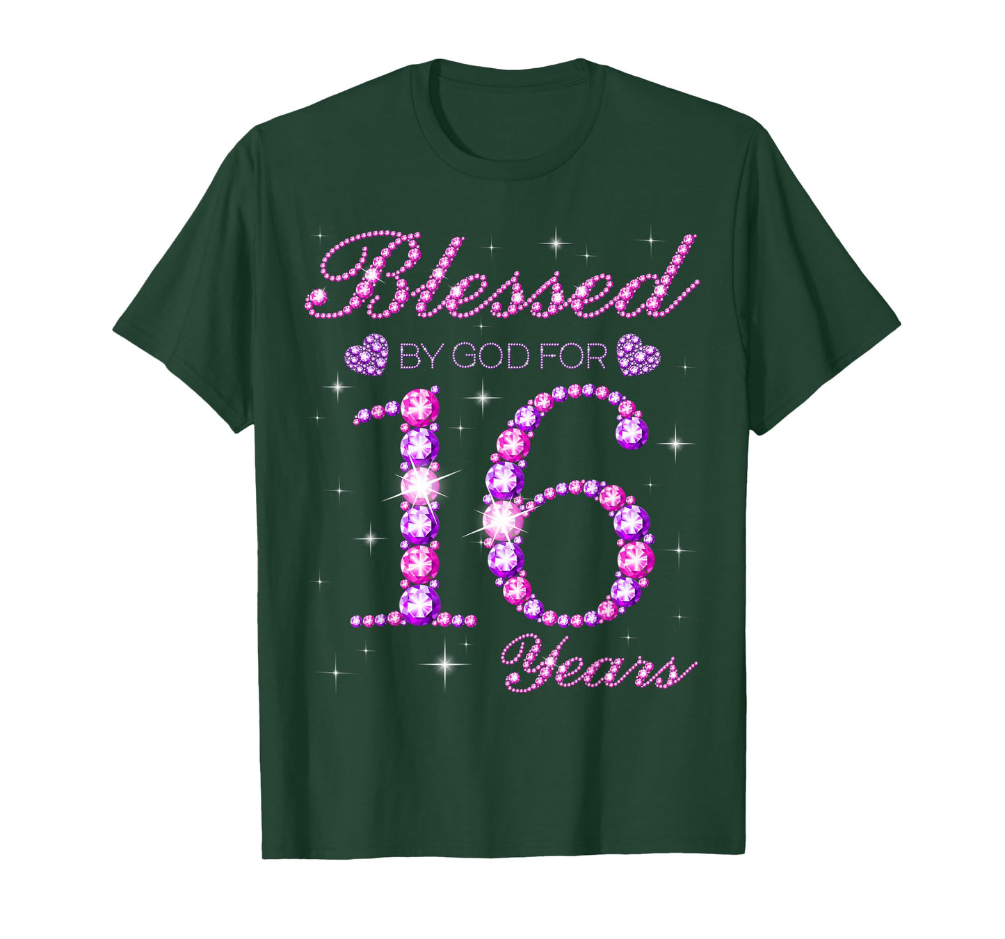 Blessed by God for 16 Years Old 16th Birthday Party T-Shirt