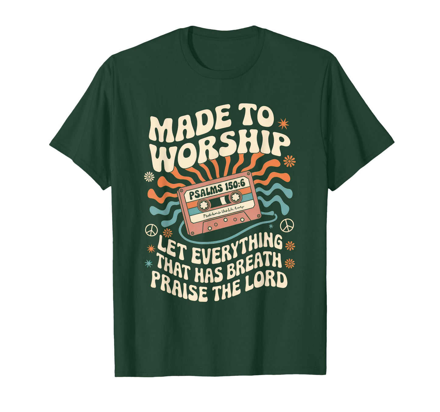 Worship Tshirt Christian Music Retro Cassette Psalms 150:6 T-Shirt