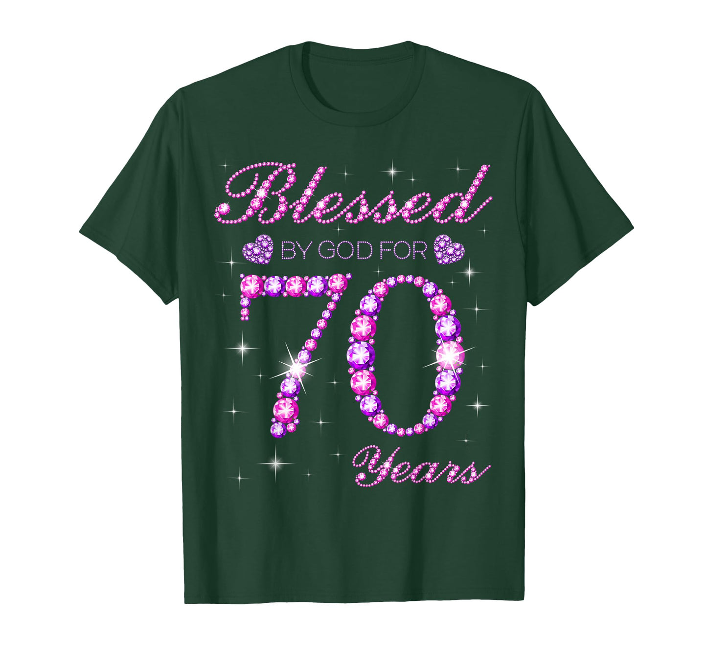 Blessed by God for 70 Years Old 70th Birthday Party T-Shirt
