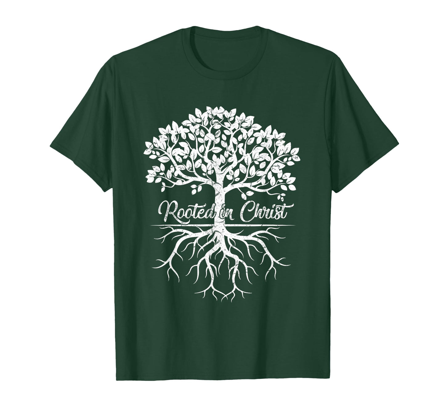 Cool Rooted in Christ Shirt Christian Faith Gift Bible Verse T-Shirt