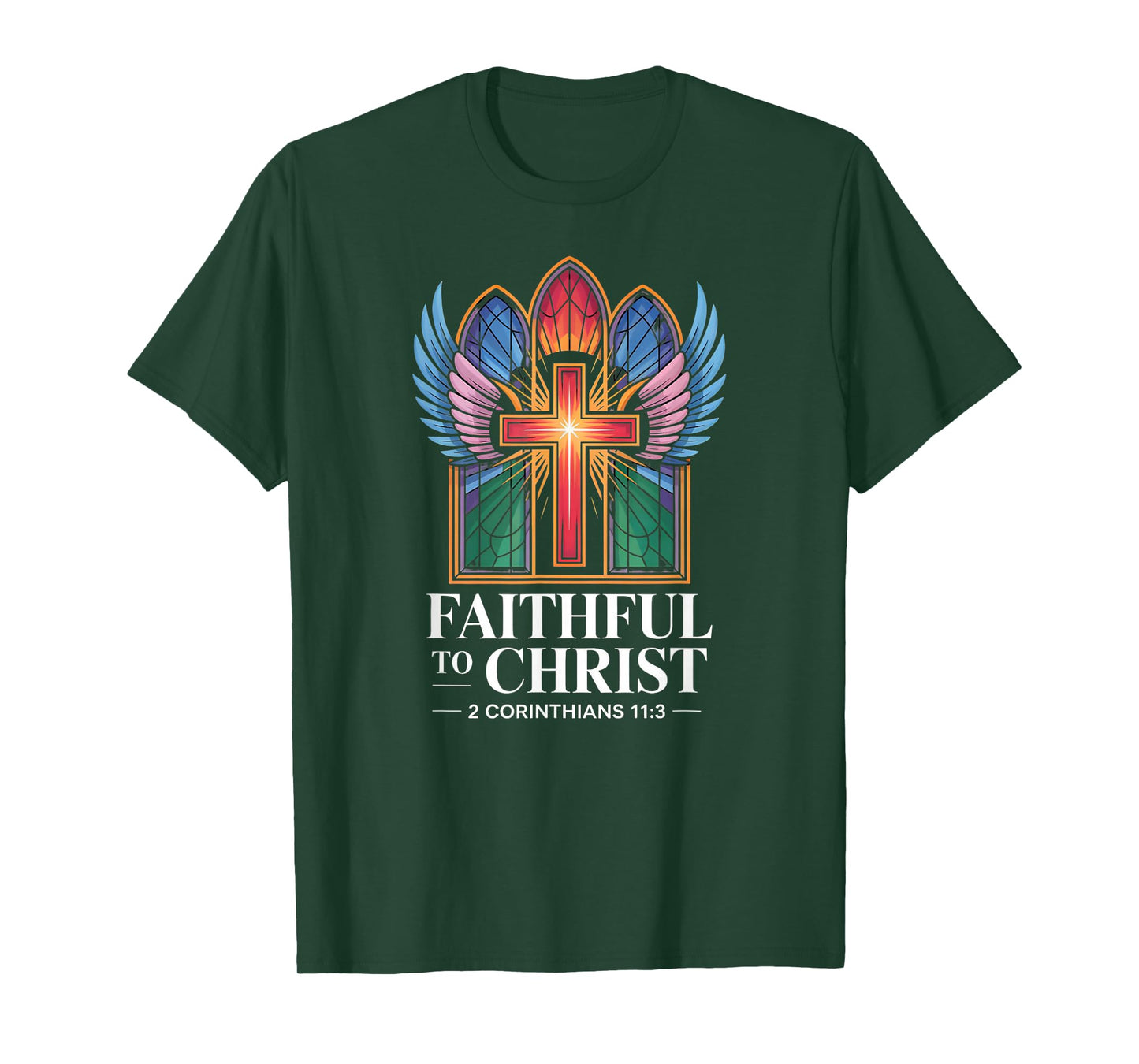 Faithful to Christ Cross 2 Corinthians 11:3 Devotion T-Shirt