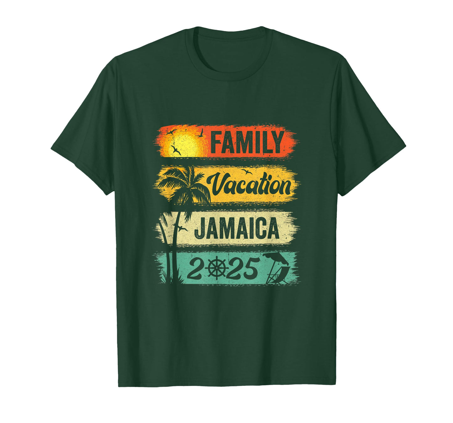 Family Jamaica Vacation 2025 Funny Matching Group Family T-Shirt
