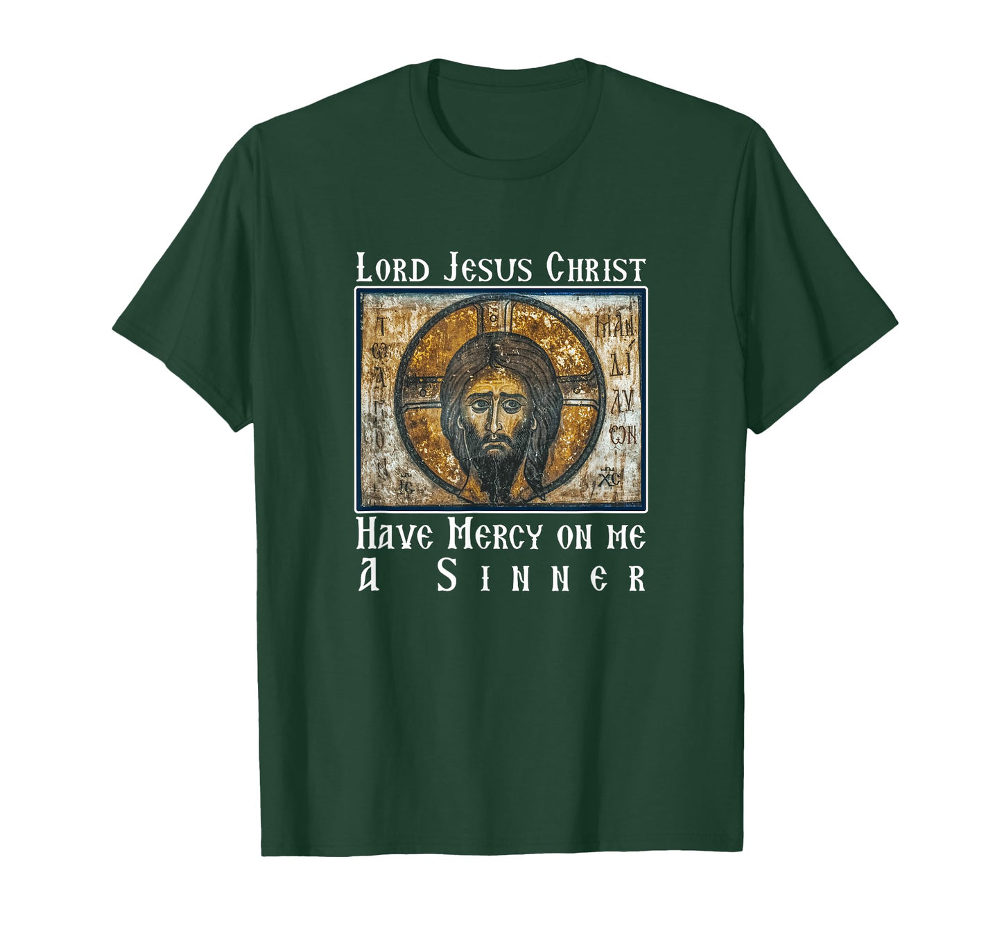 Lord Jesus Christ Have Mercy on me a Sinner Heart Prayer T-Shirt