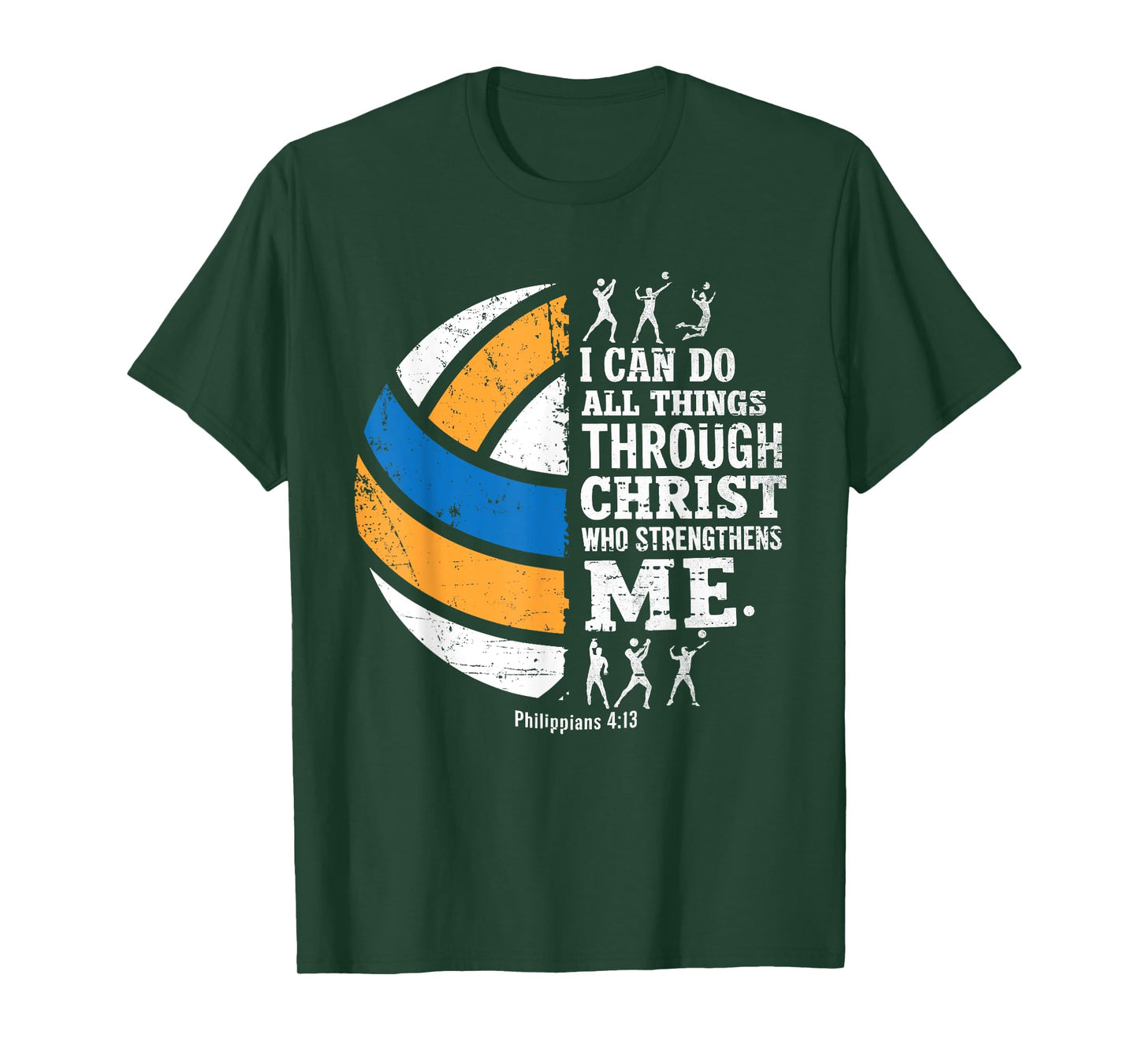 Christian Volleyball I Can Do All Things Religious Faith T-Shirt