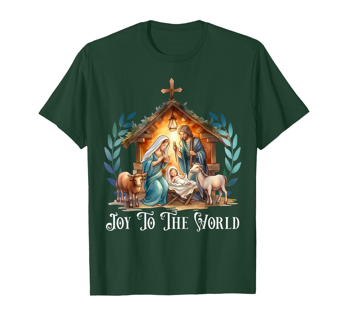 Christmas Nativity Christian Birth Of Jesus Joy To The World T-Shirt