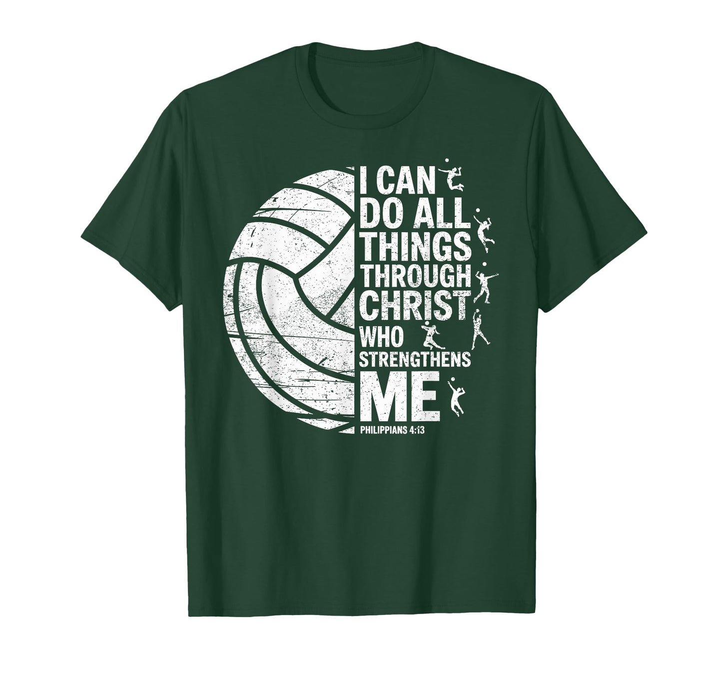 Vintage Volleyball Ball I Can Do All Things Through Christ T-Shirt