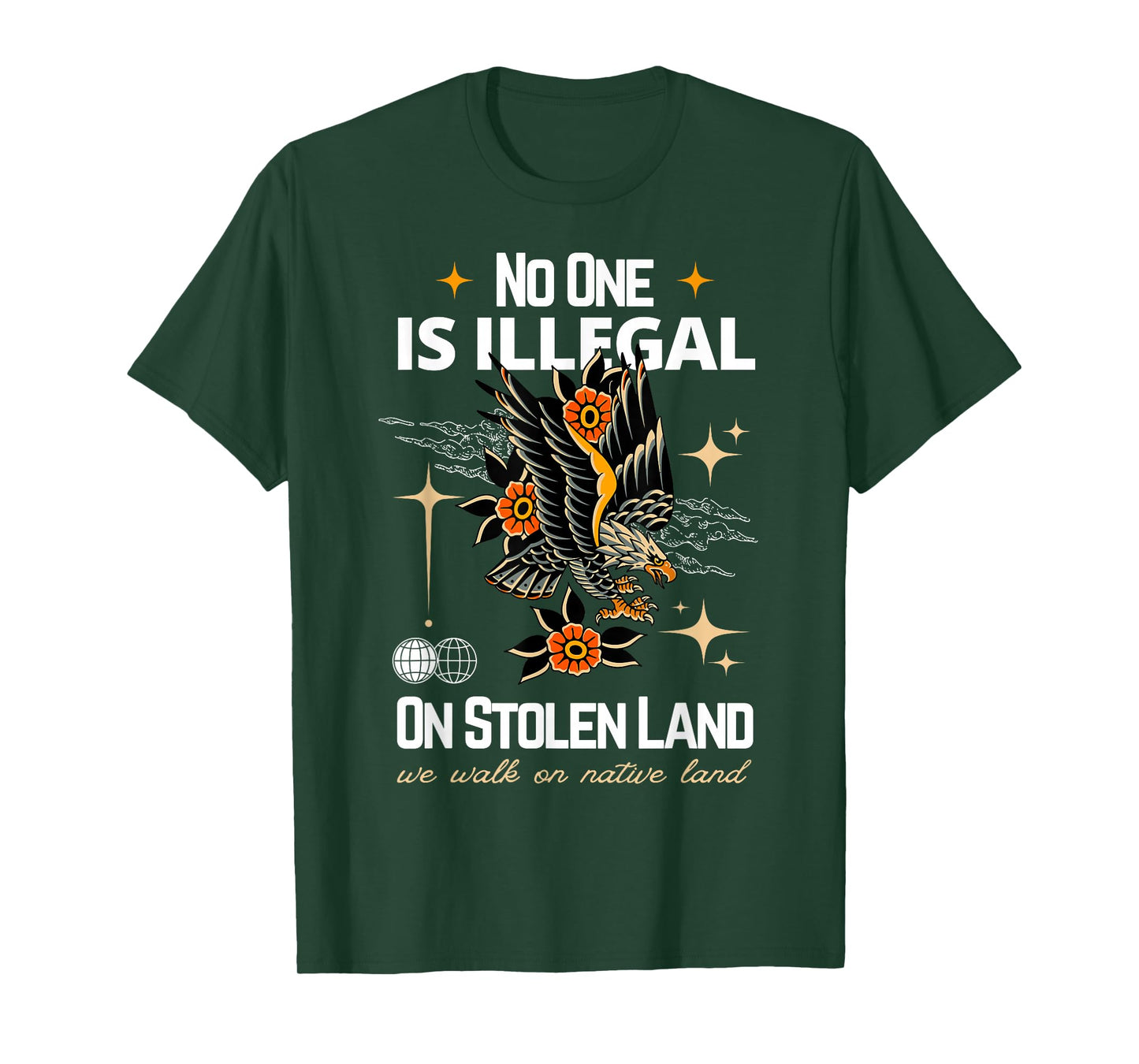 No One Is Illegal On Stolen Land 26/09 Native American Day T-Shirt