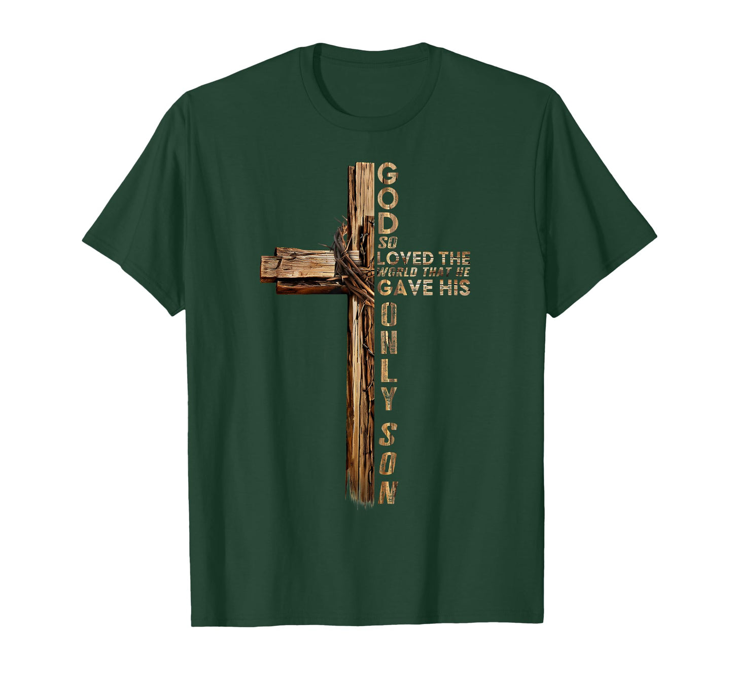 Christ Cross Christian John 3 16 God So Loved The World T-Shirt