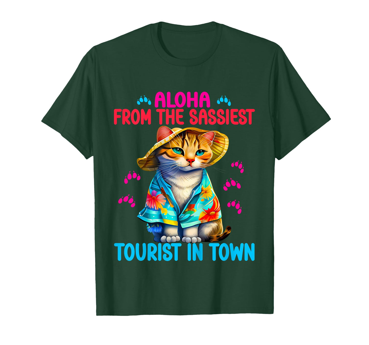 Aloha from the sassiest tourist in town.Funny Summer cats T-Shirt