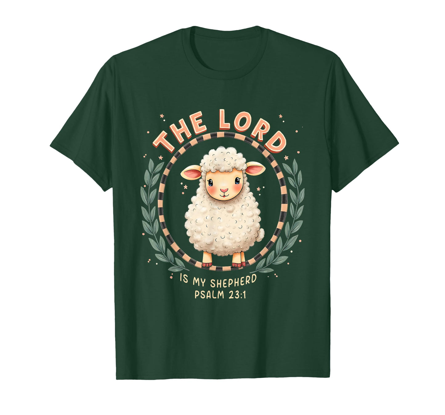 The Lord Is My Shepherd Cute Christian Psalm 23:1 Graphic T-Shirt