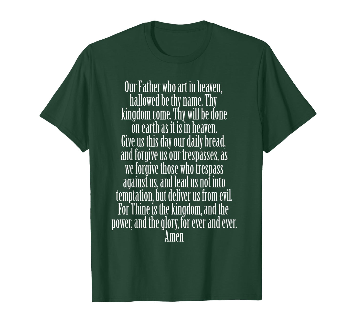 The Lord's Prayer Matthew 6:9 God Bible Christian Jesus T-Shirt