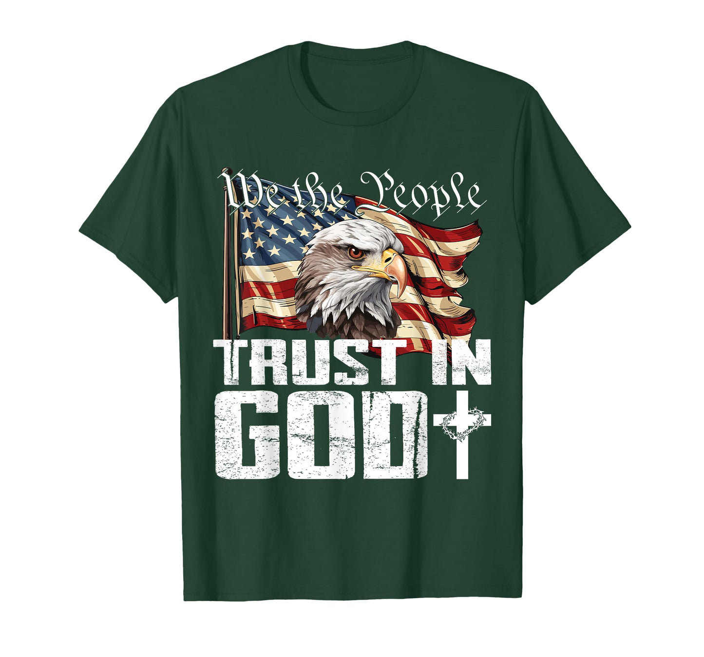 We The People Trust In God US Flag Eagle T-Shirt