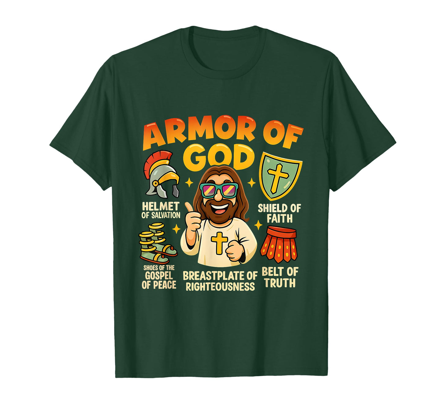 Christian Cute Baby Boy Toddler Jesus Armor Of God T-Shirt