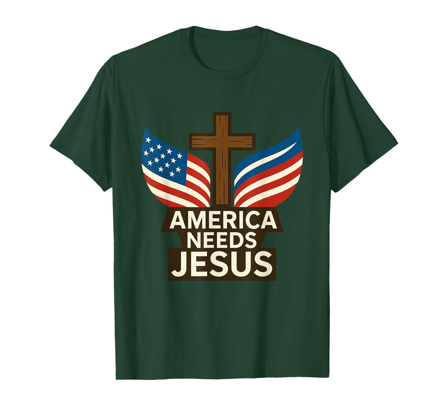 America Needs Jesus Patriotic Christians T-Shirt