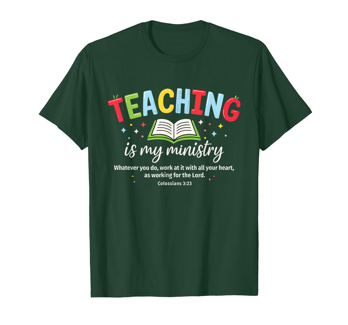 Teaching is My Ministry Christian Teacher Faith Tee T-Shirt