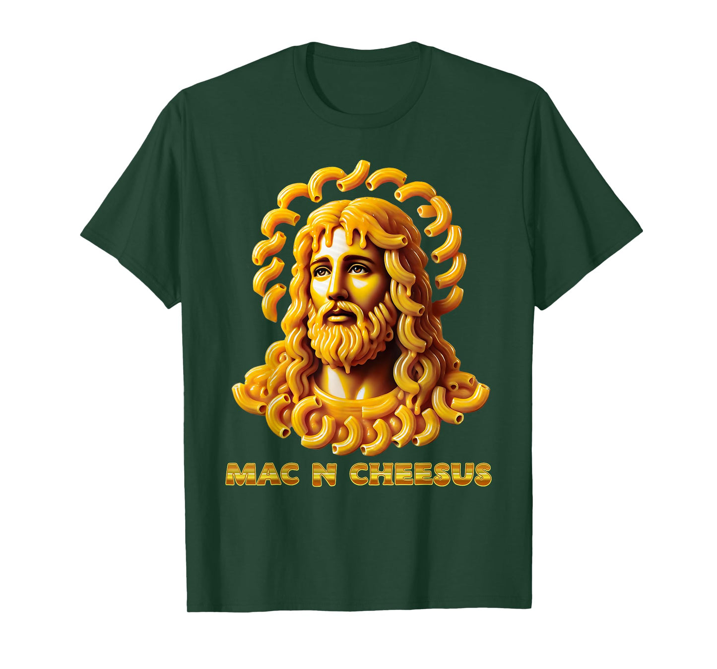 Macaroni And Cheese Jesus Funny Christian Mac N Cheesus Meme T-Shirt