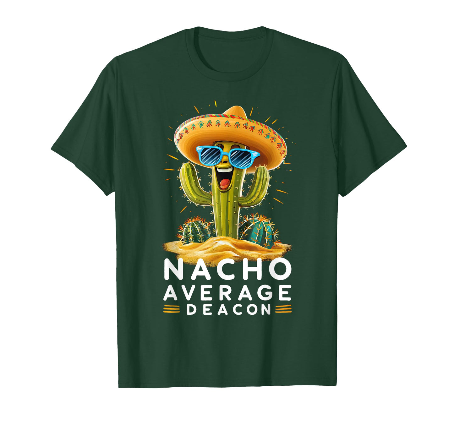 Funny Nacho Average Deacon Church Minister Christian Pastor T-Shirt