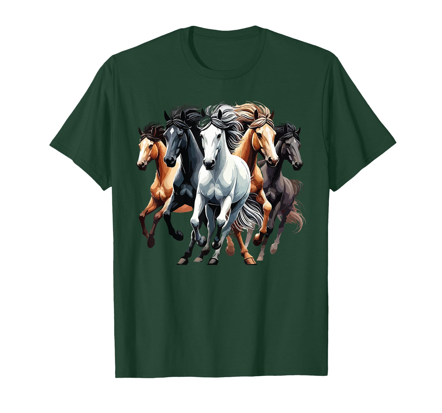 Horses Collage Western Horse Lover Country Horseback Rider T-Shirt