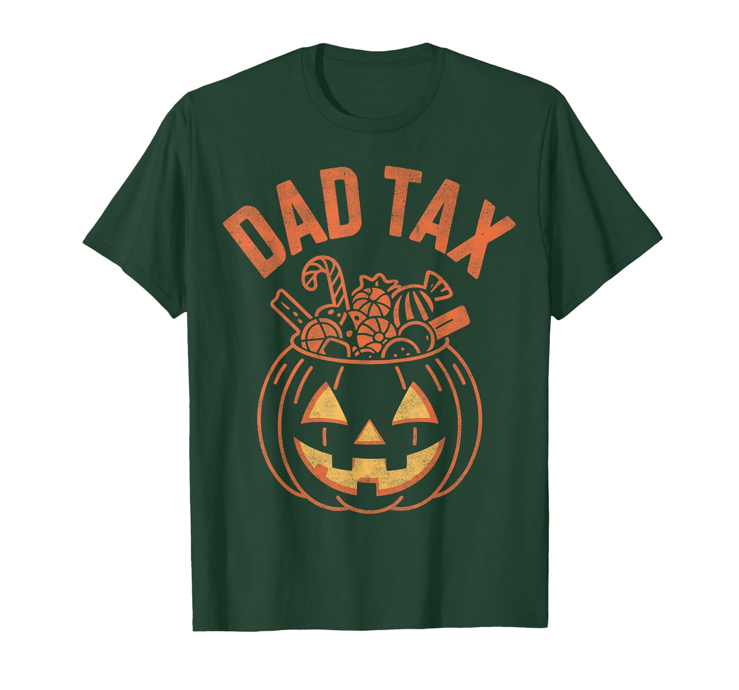 Dad Tax Halloween Pumpkin Candy Funny Family Men Dad Joke T-Shirt