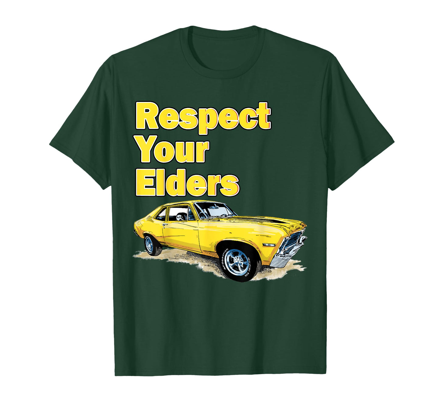 1972 72 Chevys Nova 2 Classic Car Old School Muscle Car T-Shirt