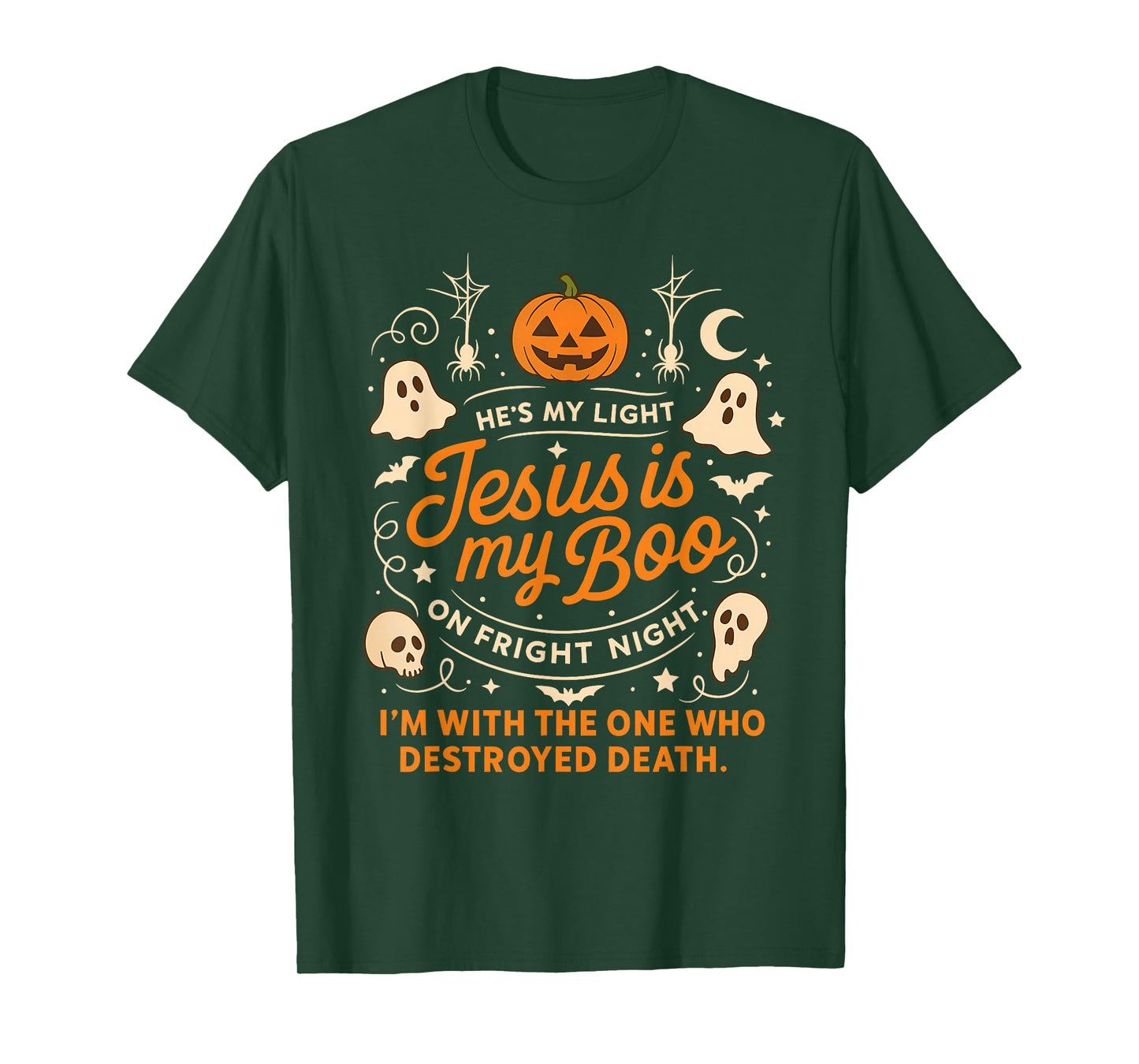 Jesus is My Boo Christian Halloween Pumpkin Ghost T-Shirt