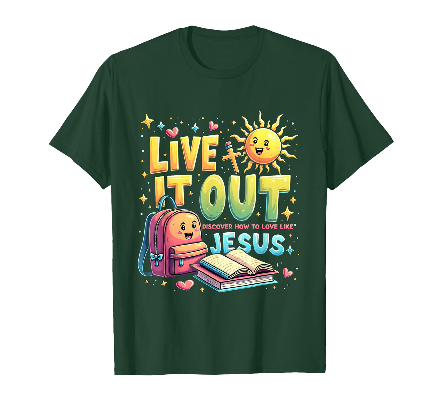 Bible School VBS 2025 Christian Youth Camp Live it Out T-Shirt