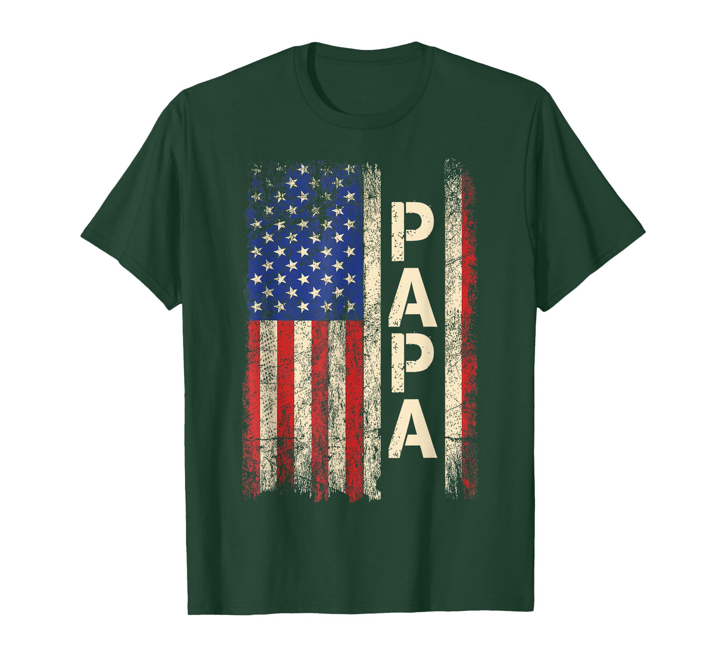 Papa American Flag Father's Day For Men T-Shirt