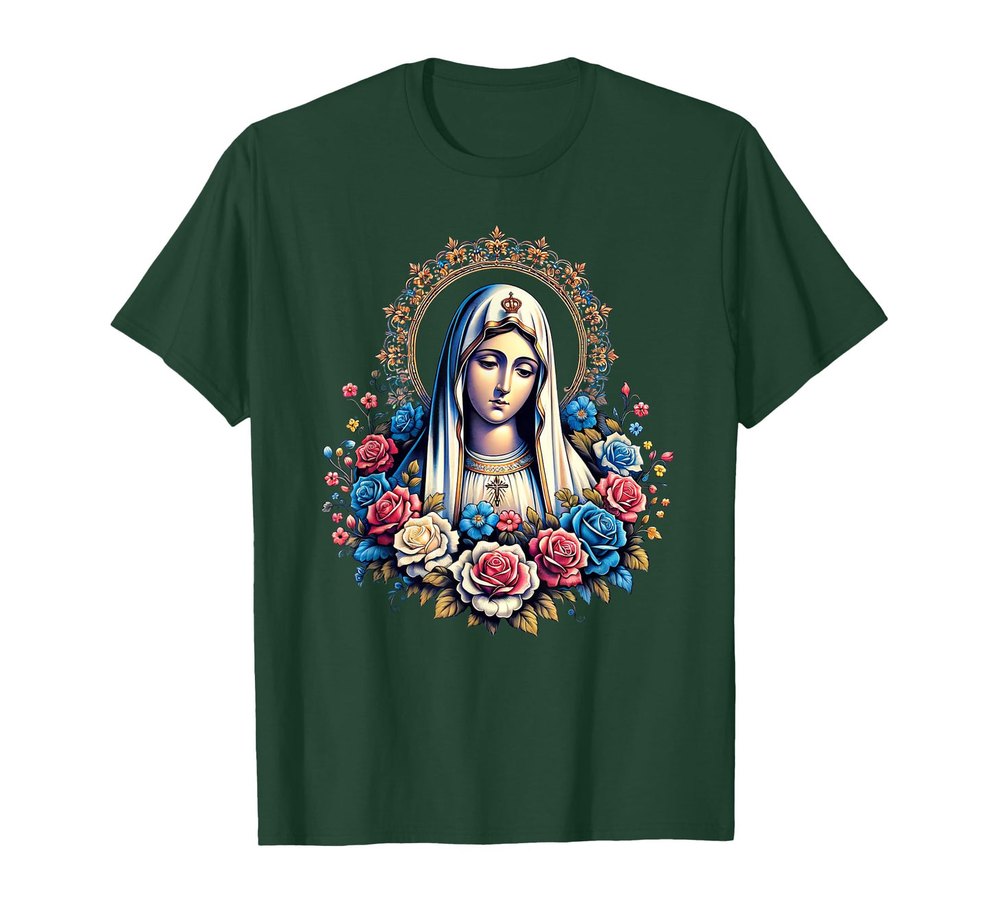 Our Lady Of Fatima Saint Mary Mother Mary Powerful Symbol T-Shirt