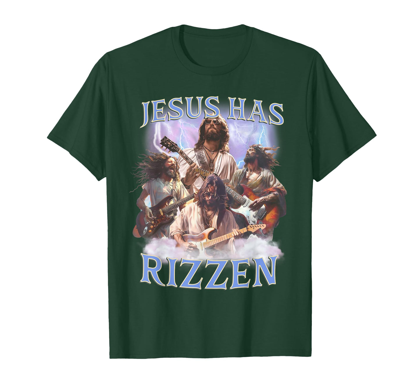 Punk Rock Funny Jesus Has Rizzen Retro Christian Easter T-Shirt