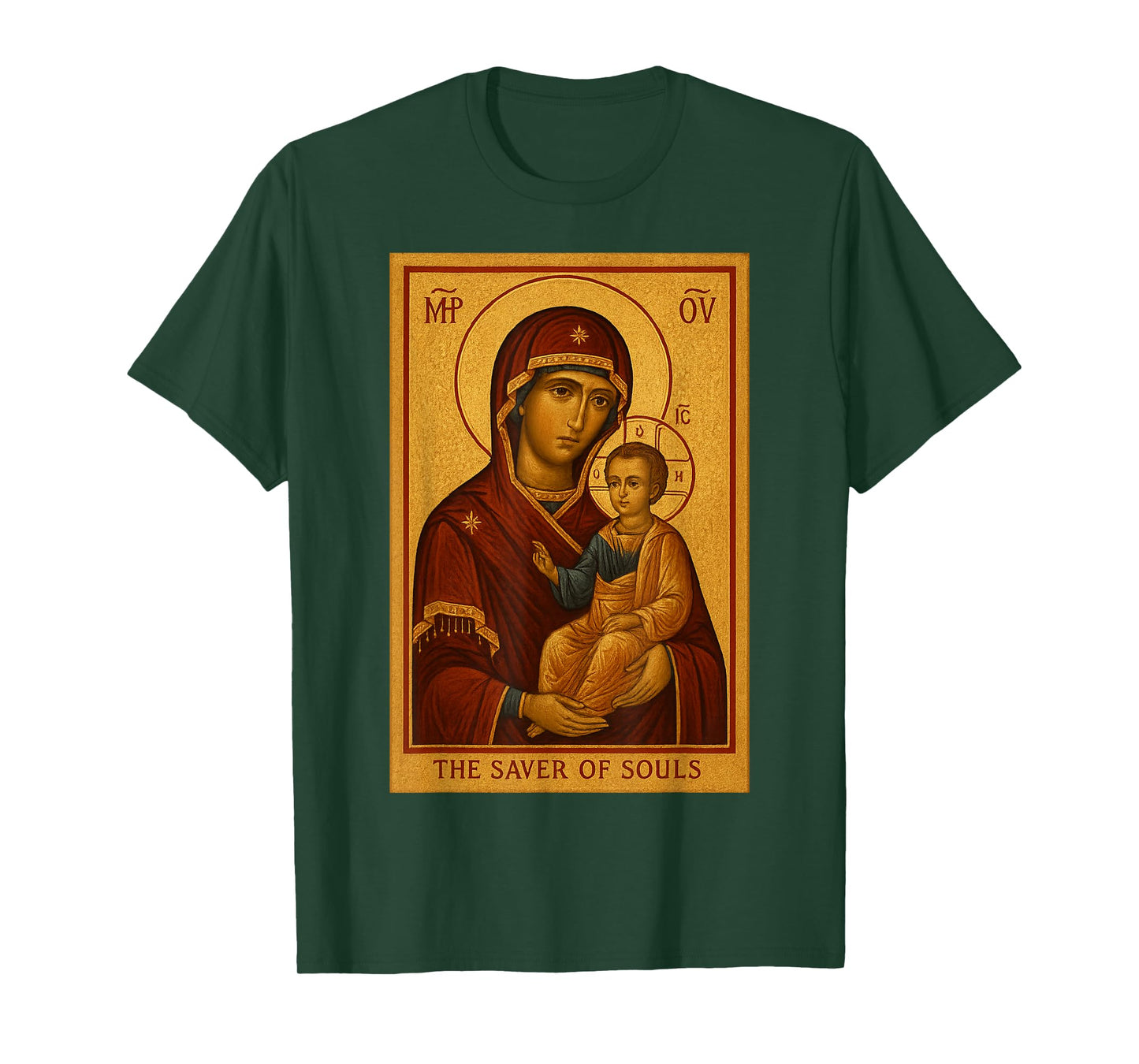 Orthodox Theotokos Icon of the The Saver of Souls T-Shirt