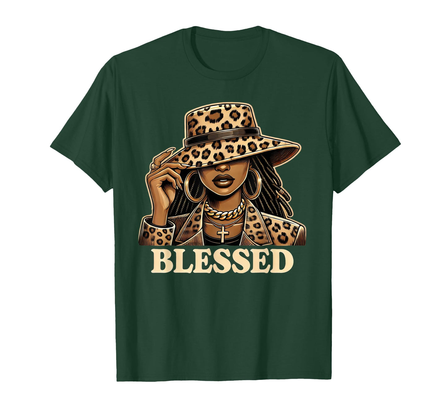 Blessed Black Cowgirl Western Swag African Christian Woman T-Shirt