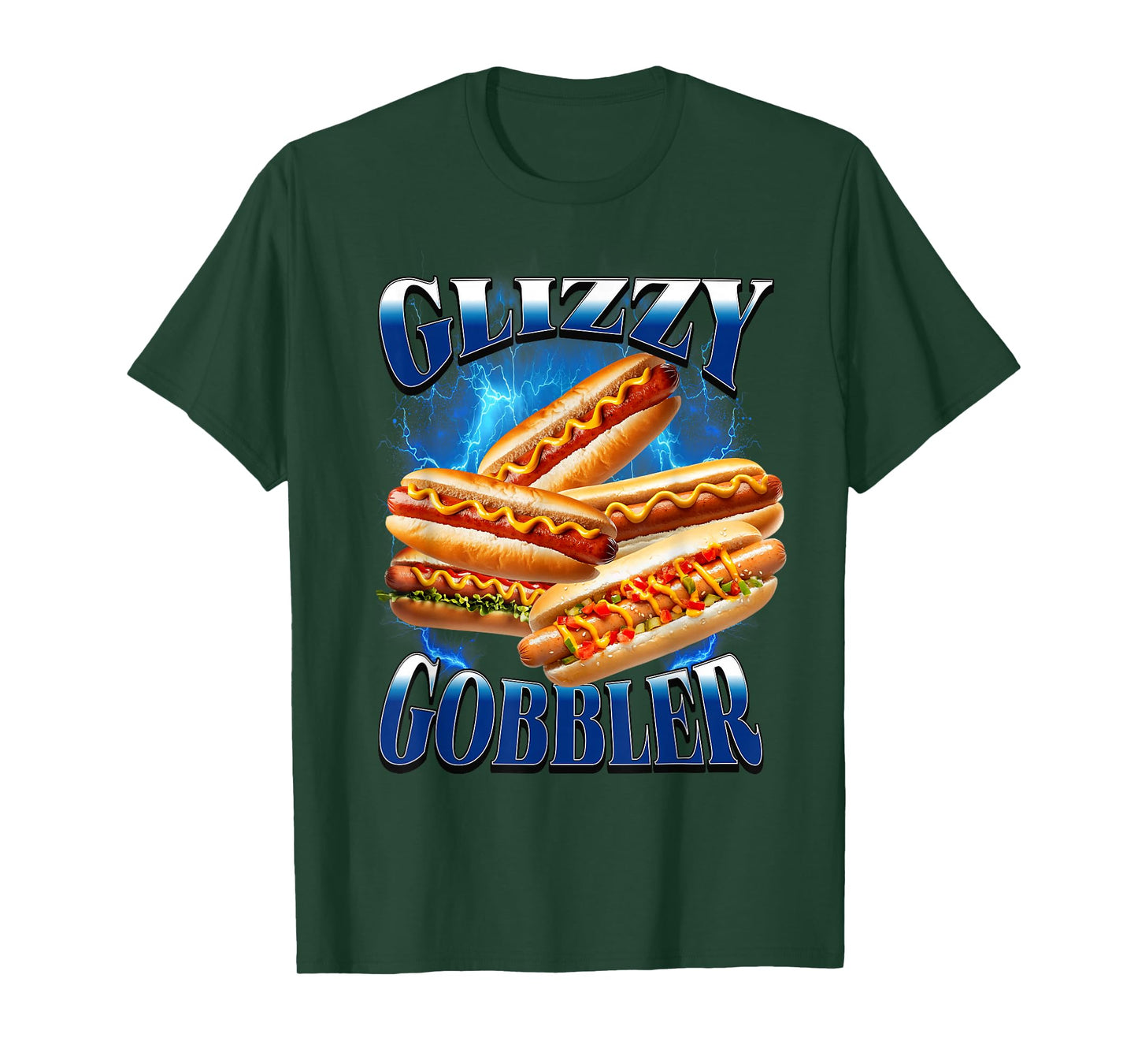 Glizzy Gobbler Funny Hot Dog Bootleg Meme Quote T-Shirt