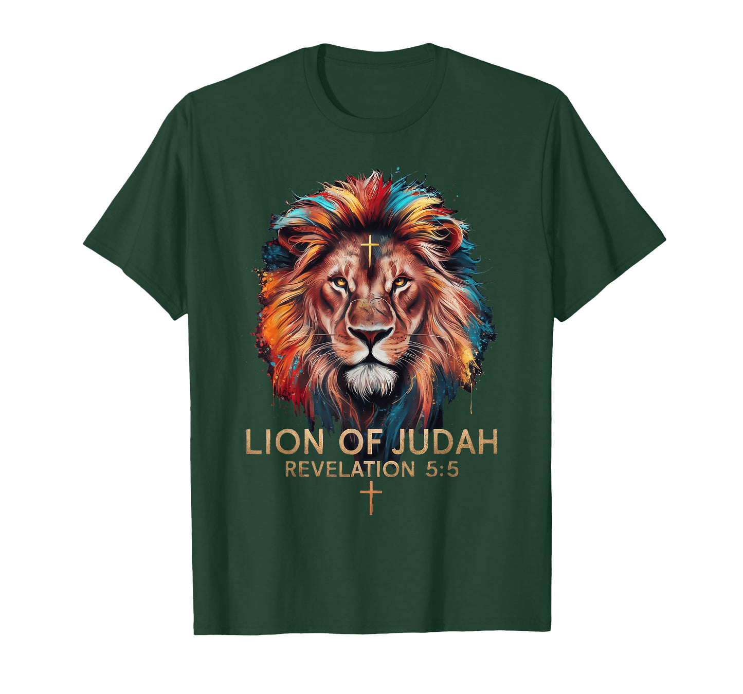 Lion of Judah Christian Cross T-Shirt
