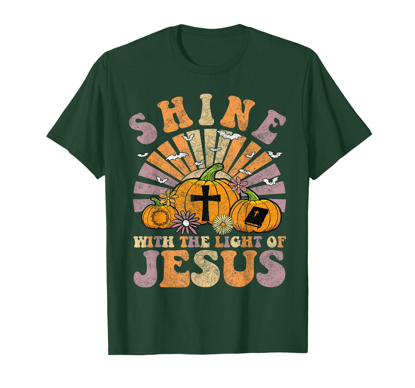 Shine With The Light Of Jesus Christian Halloween Women T-Shirt