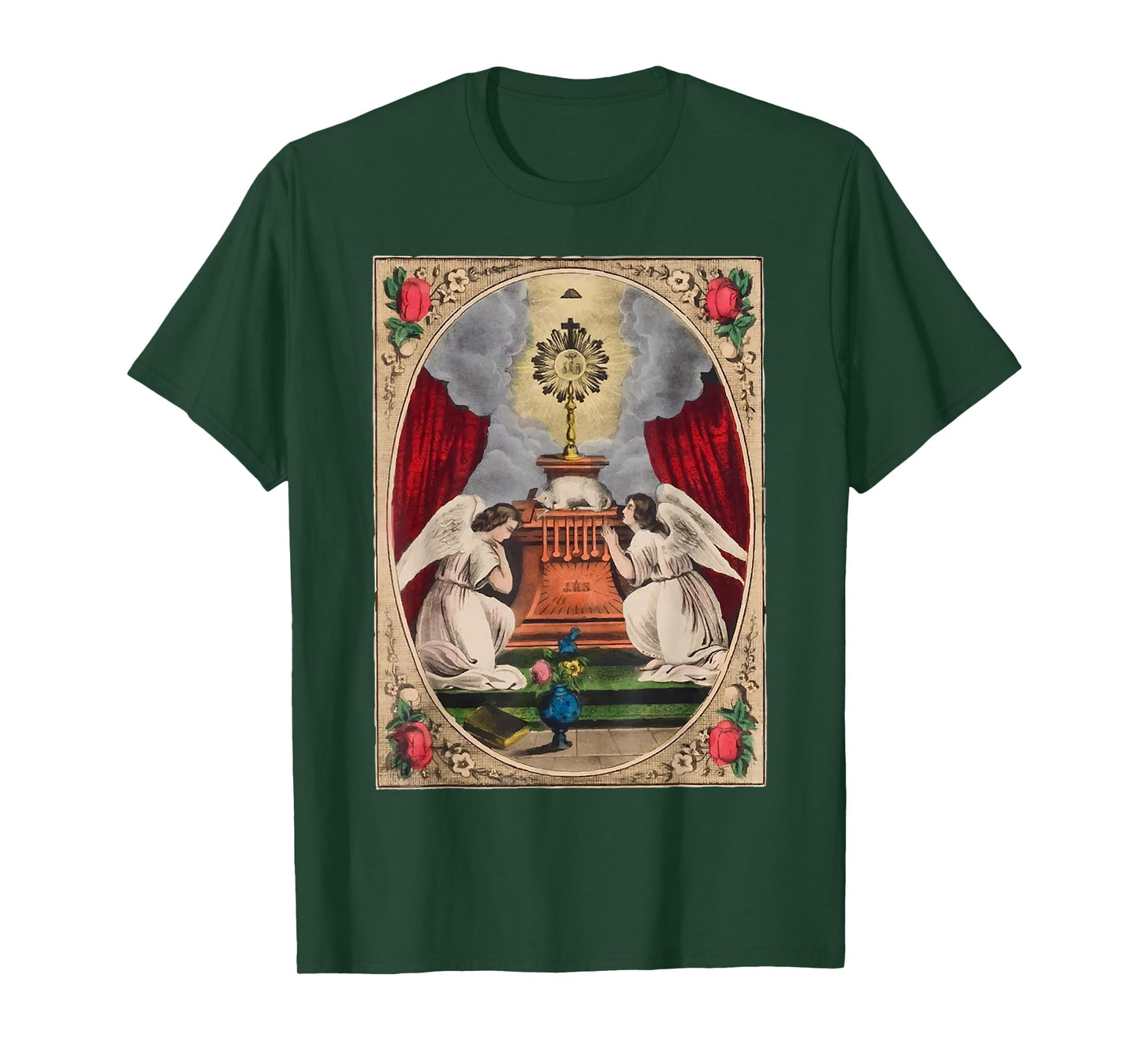 Holy Sacrament Eucharistic Adoration Catholic Altar Lamb T-Shirt