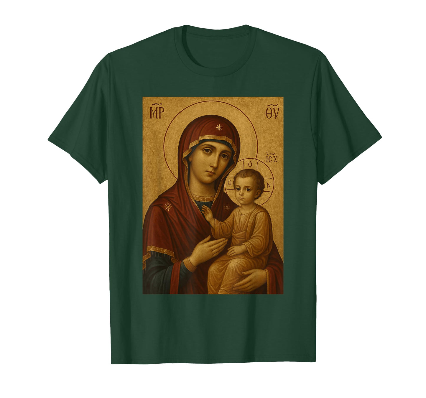 Icon of The Theotokos with Baby Jesus T-Shirt