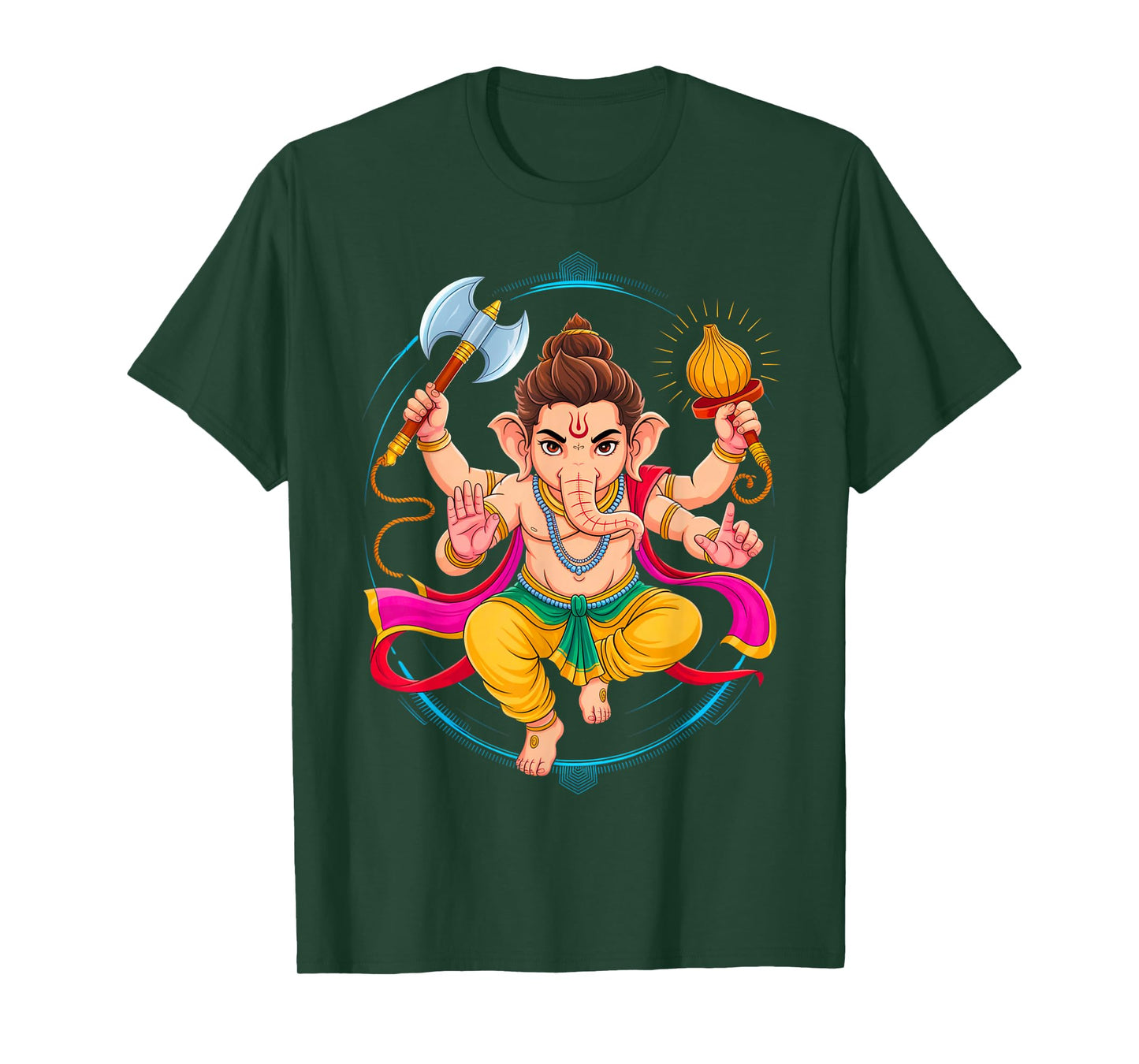 Hindu Ganesha Puja Elephant God India Meditation Yoga Murti T-Shirt