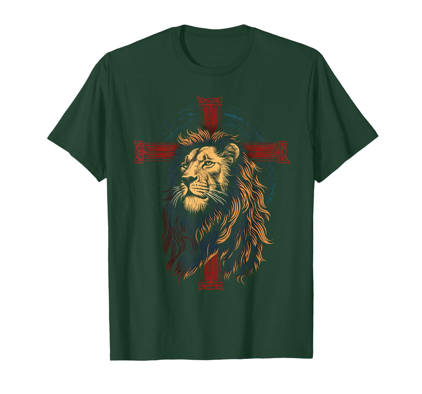 Christian Cross Lion Judah Religious Faith Jesus Pastor T-Shirt