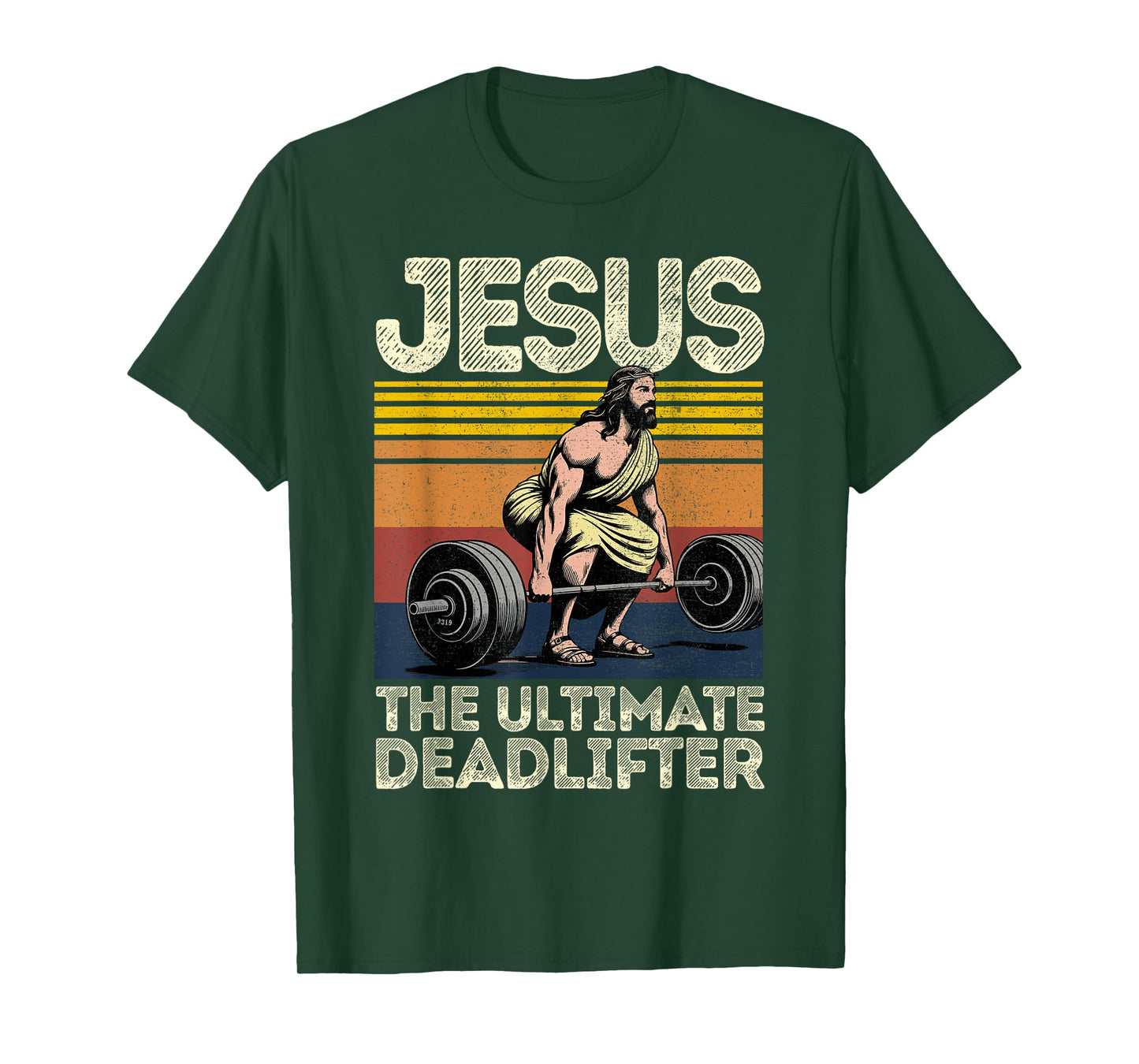 Vintage Jesus The Ultimate Deadlifter Funny Christian Gym T-Shirt