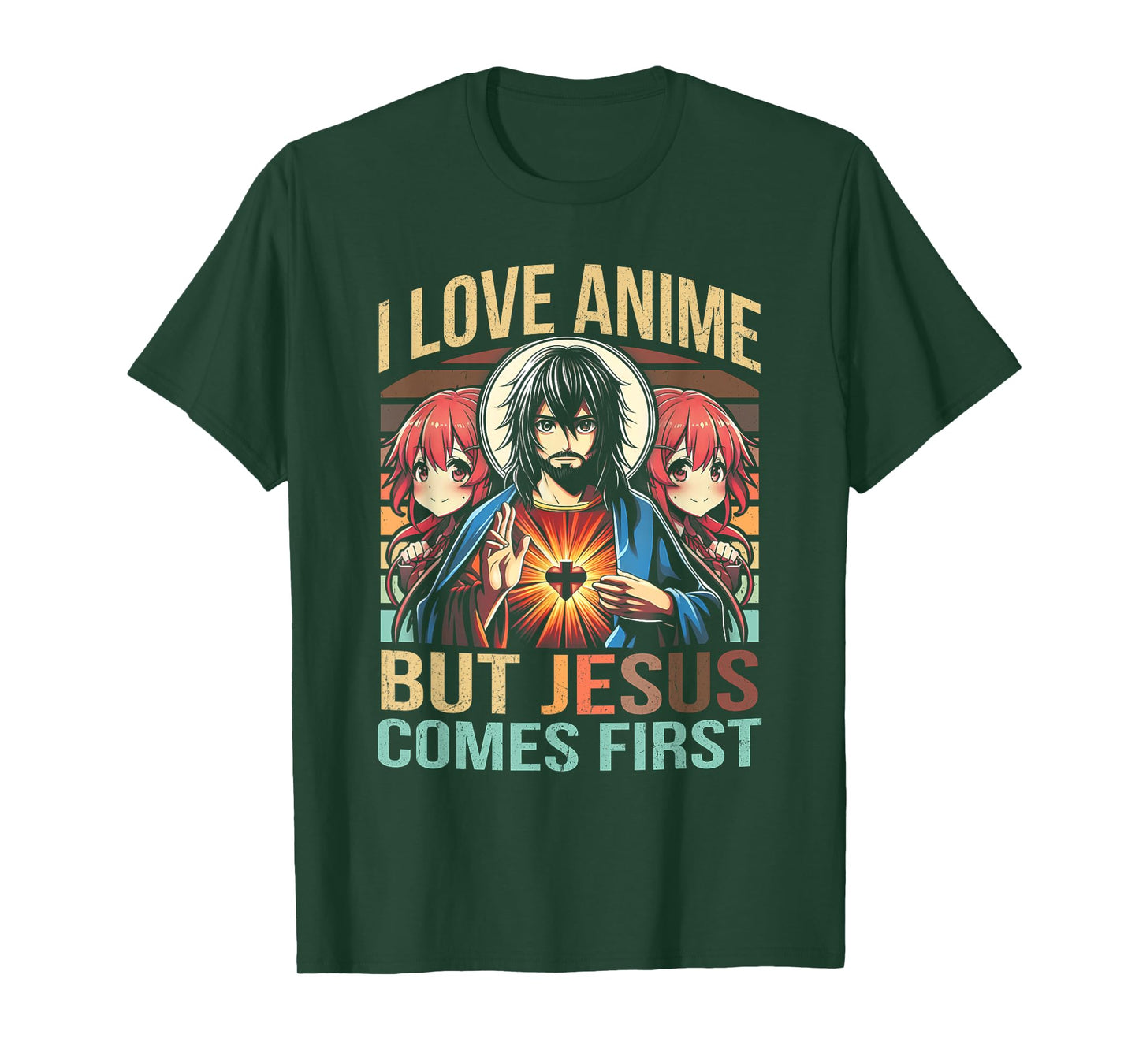 I Love Anime But Jesus Comes First Anime Japanese Anime Fan T-Shirt