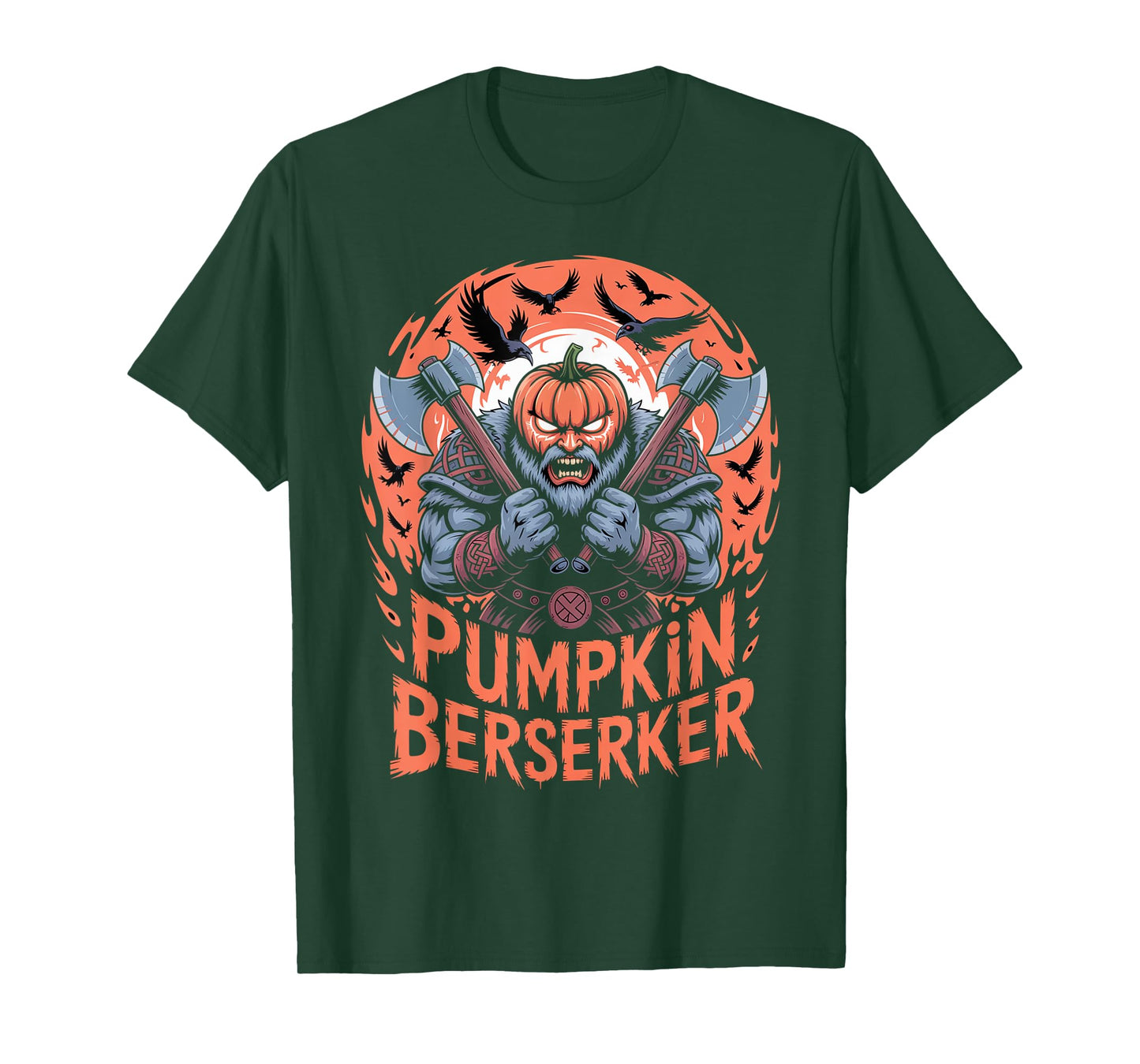Nordic Mythology Pumpkin - Halloween Viking Berserker T-Shirt