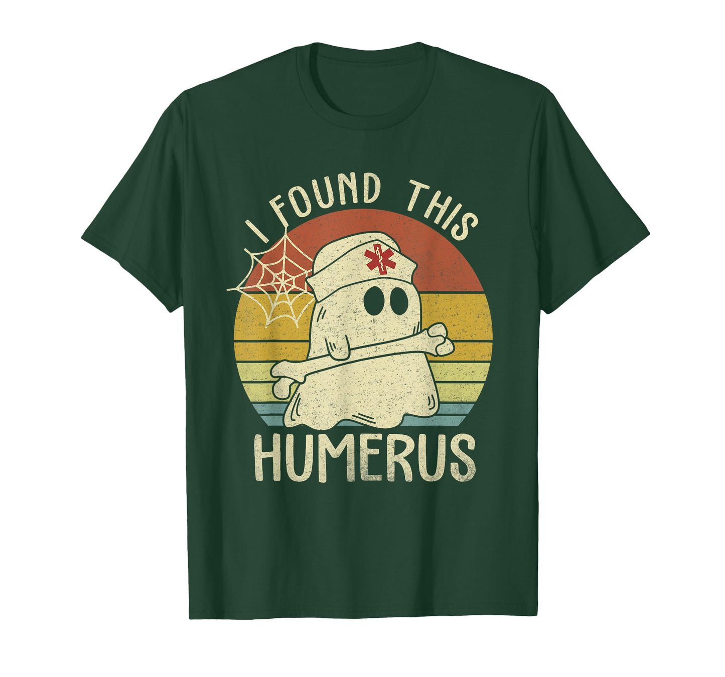 I Found This Humerus Halloween Nurse Nursing Ghost Humorous T-Shirt