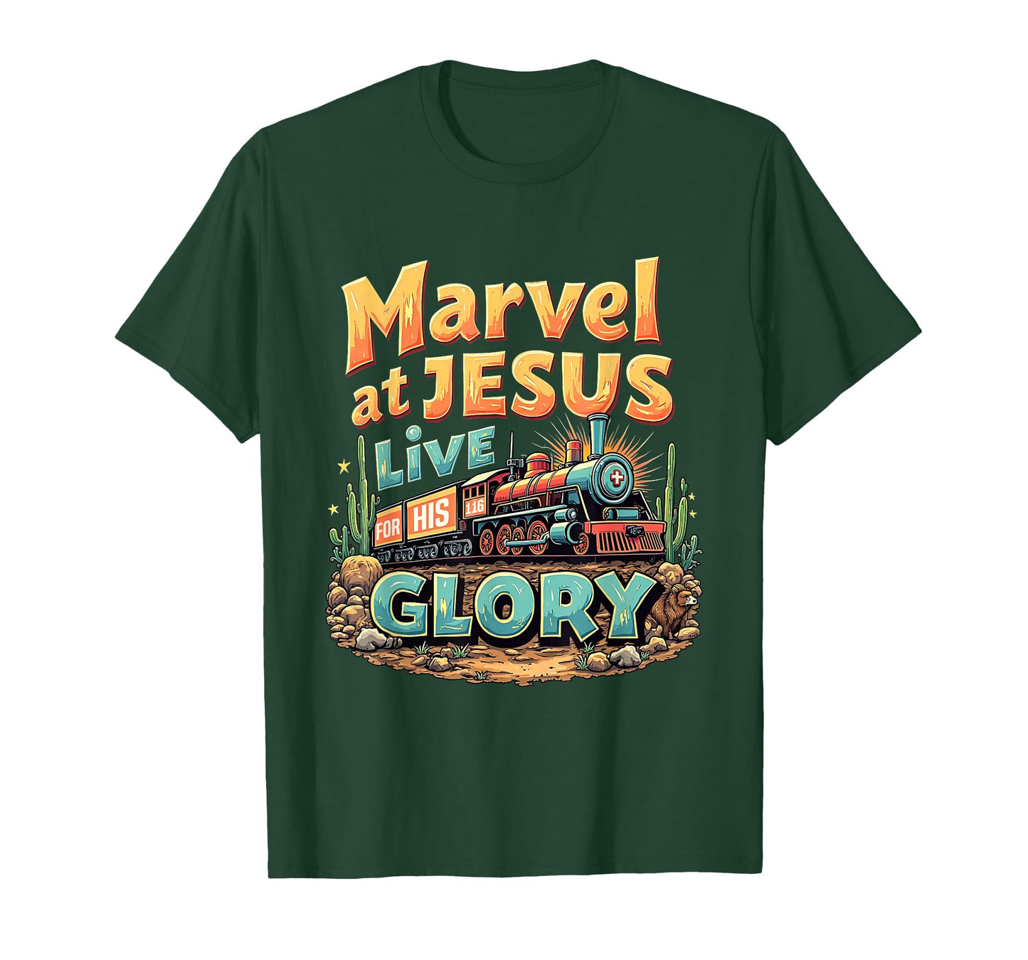 VBS 2025 His Glory Junction Train True North Christian Camp T-Shirt