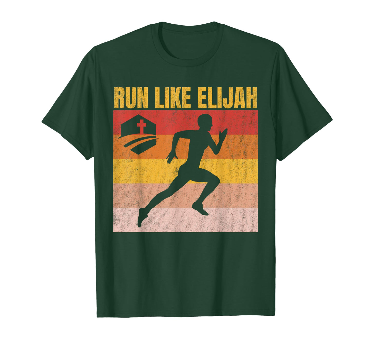 Christian Running, Run Like Elijah, Christian Runner T-Shirt
