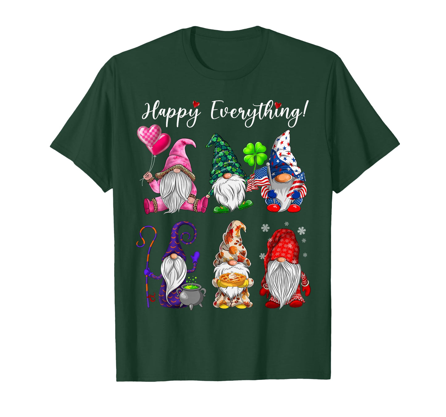 Happy Everything Gnomes Every Seasons All Year T-Shirt