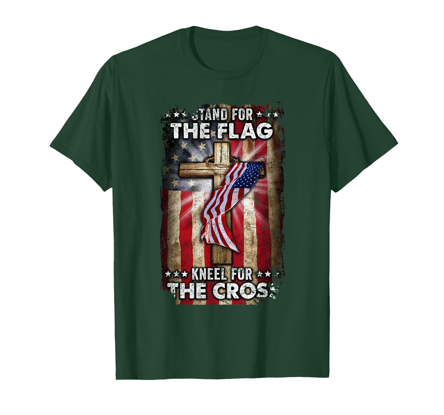 USA Flag Religious Quote 4th of July Christian Faith T-Shirt