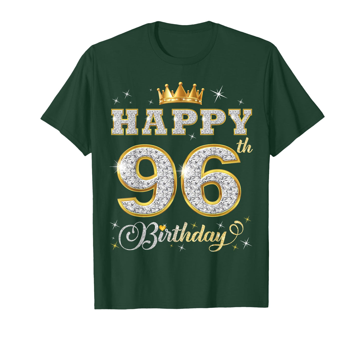 Happy 96th Birthday 96 Years Old Women Men Birthday Party T-Shirt