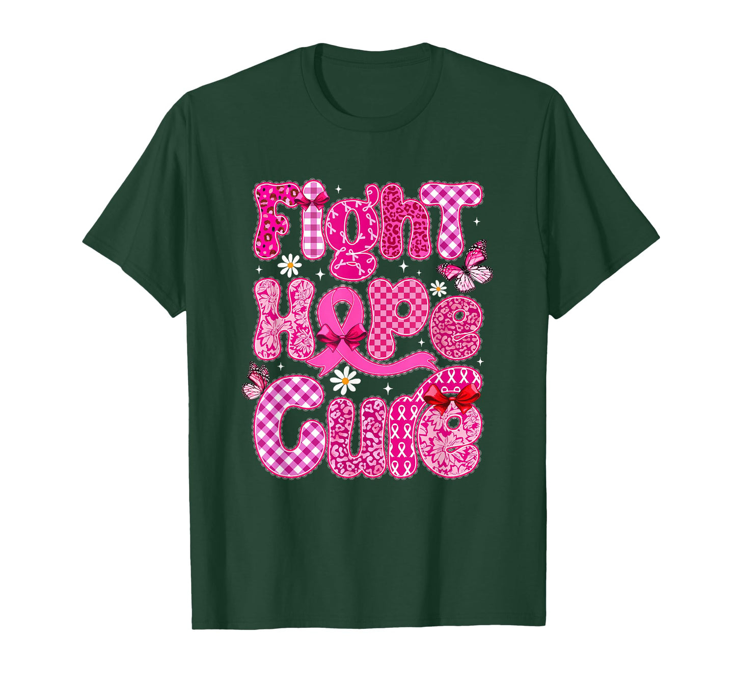 Faith Hope Cure Breast Cancer Survivor October We Wear Pink T-Shirt
