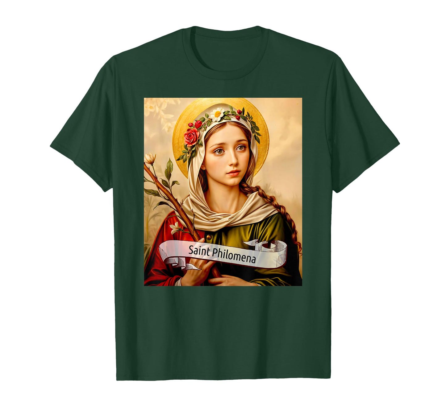 Catholic Saints | St Philomena | Religious Design Women Gift T-Shirt